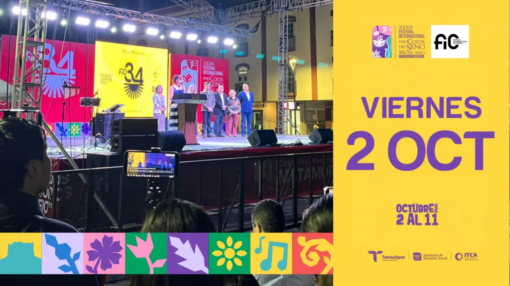 viernes 2 de octubre ficsm festival internacional en la costa del seno mexiano fio festival internacional de otoño 2026